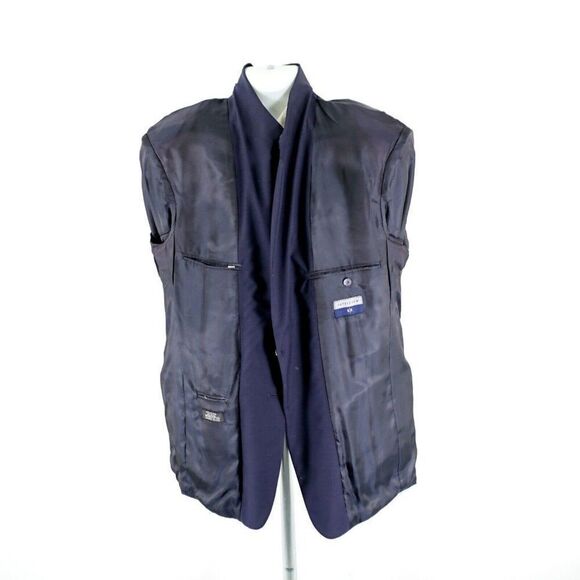 Savile Row‎ Wool Blue 2 Gold Button Blazer 44R - Picture 13 of 15